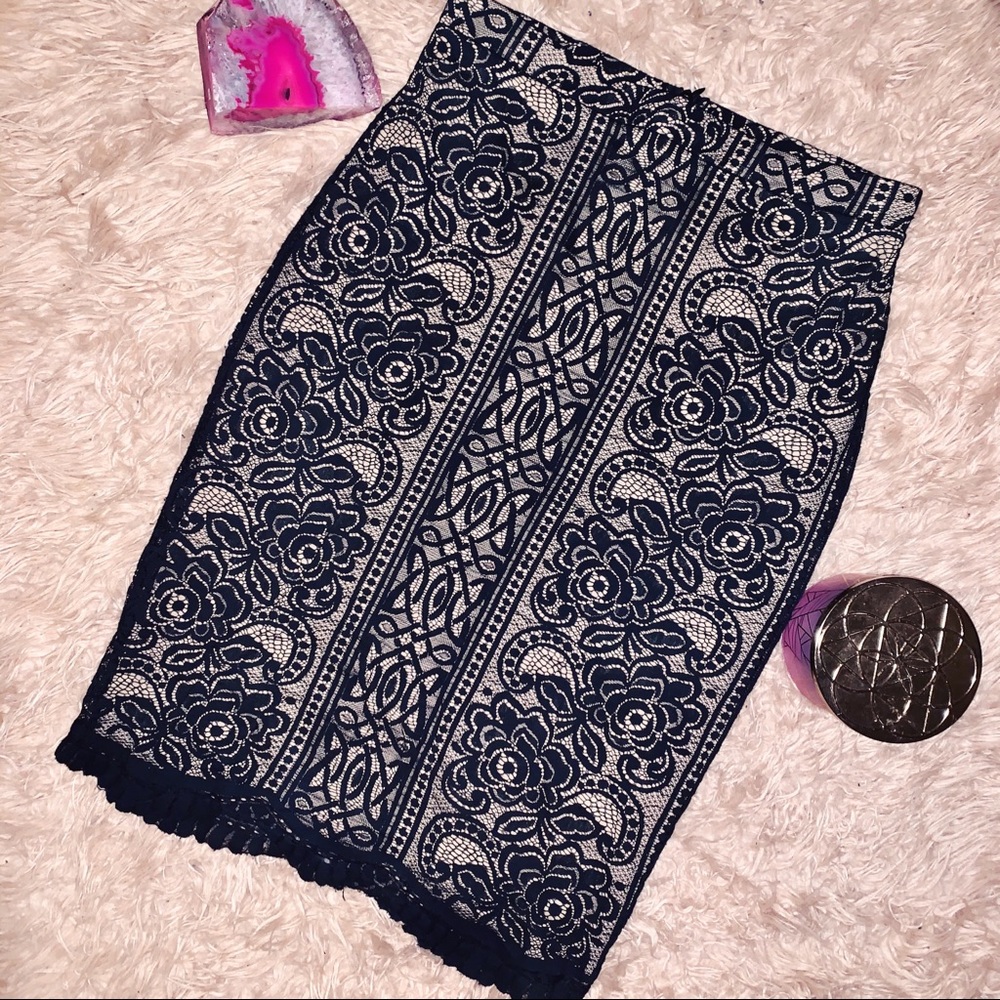 Lace Pencil Skirt